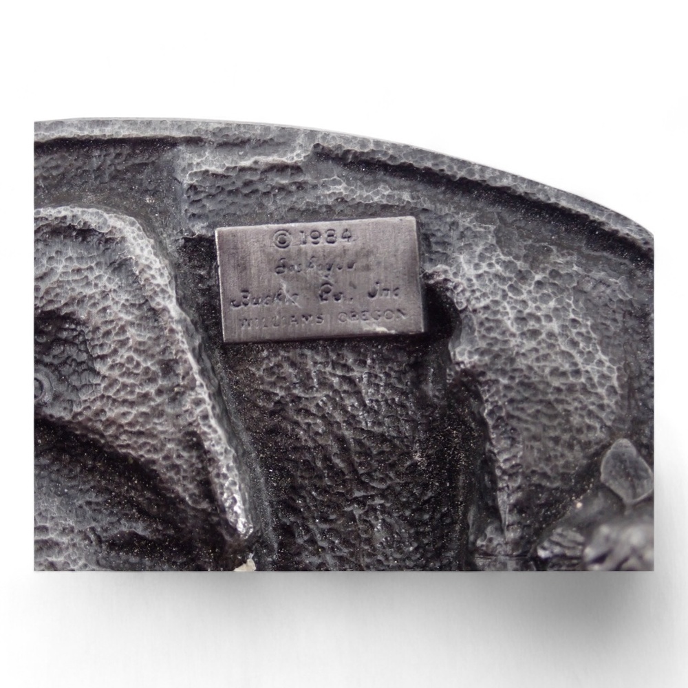 SISKIYOU BUCKLE CO COLORADO BELT BUCKLE 1984 H-23 WILLIAMS OREGON & LEATHER BELT - Picture 15 of 16